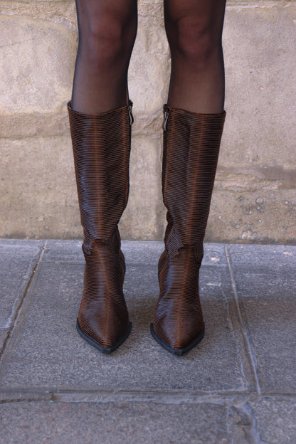 High heeled pony boots