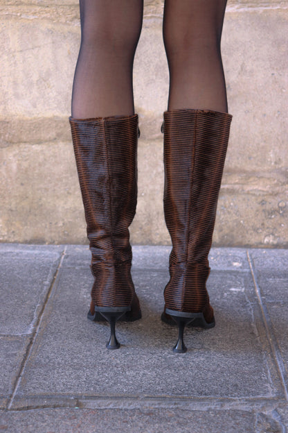 High heeled pony boots