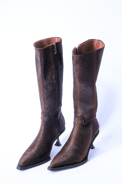 High heeled pony boots