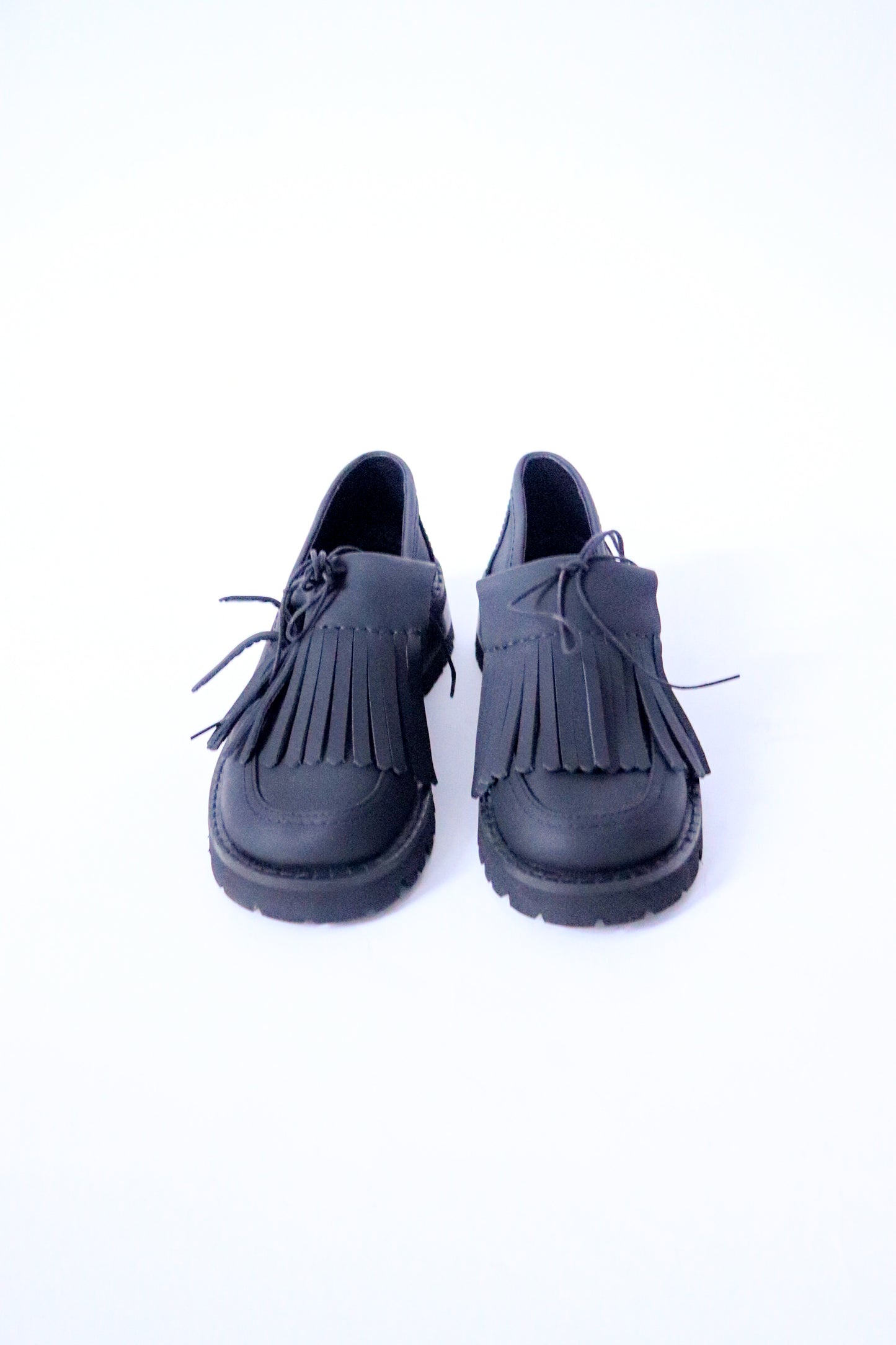 Black Fringe Loafers