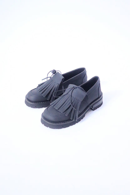 Black Fringe Loafers