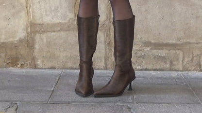 High heeled pony boots